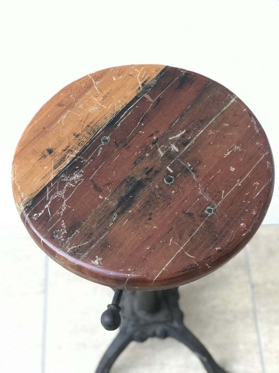 Adjustable Industrial Stool with a Great Top