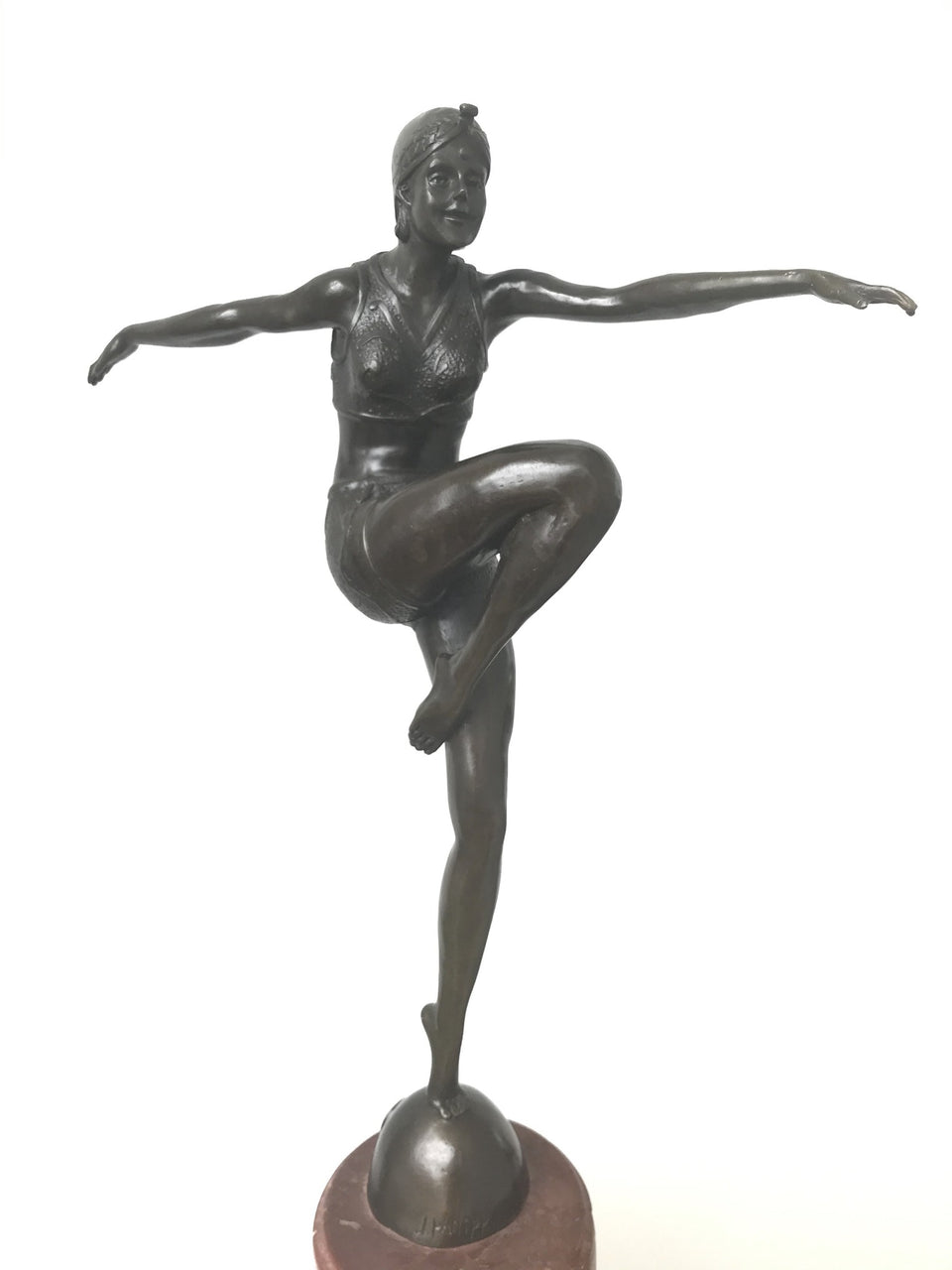 Art Deco Bronze Statue of a 1920/30's Female Dancer