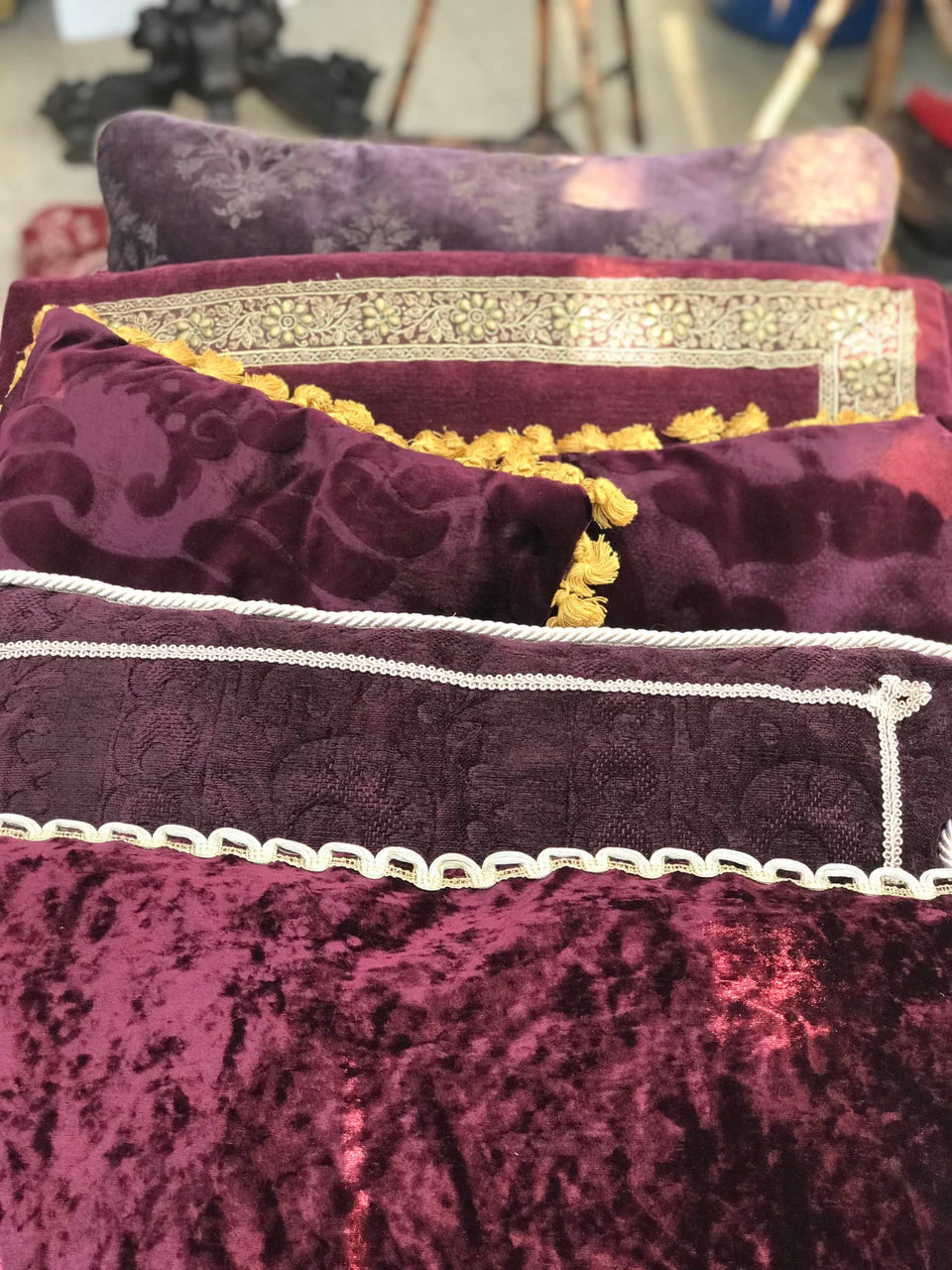 Purple cushions