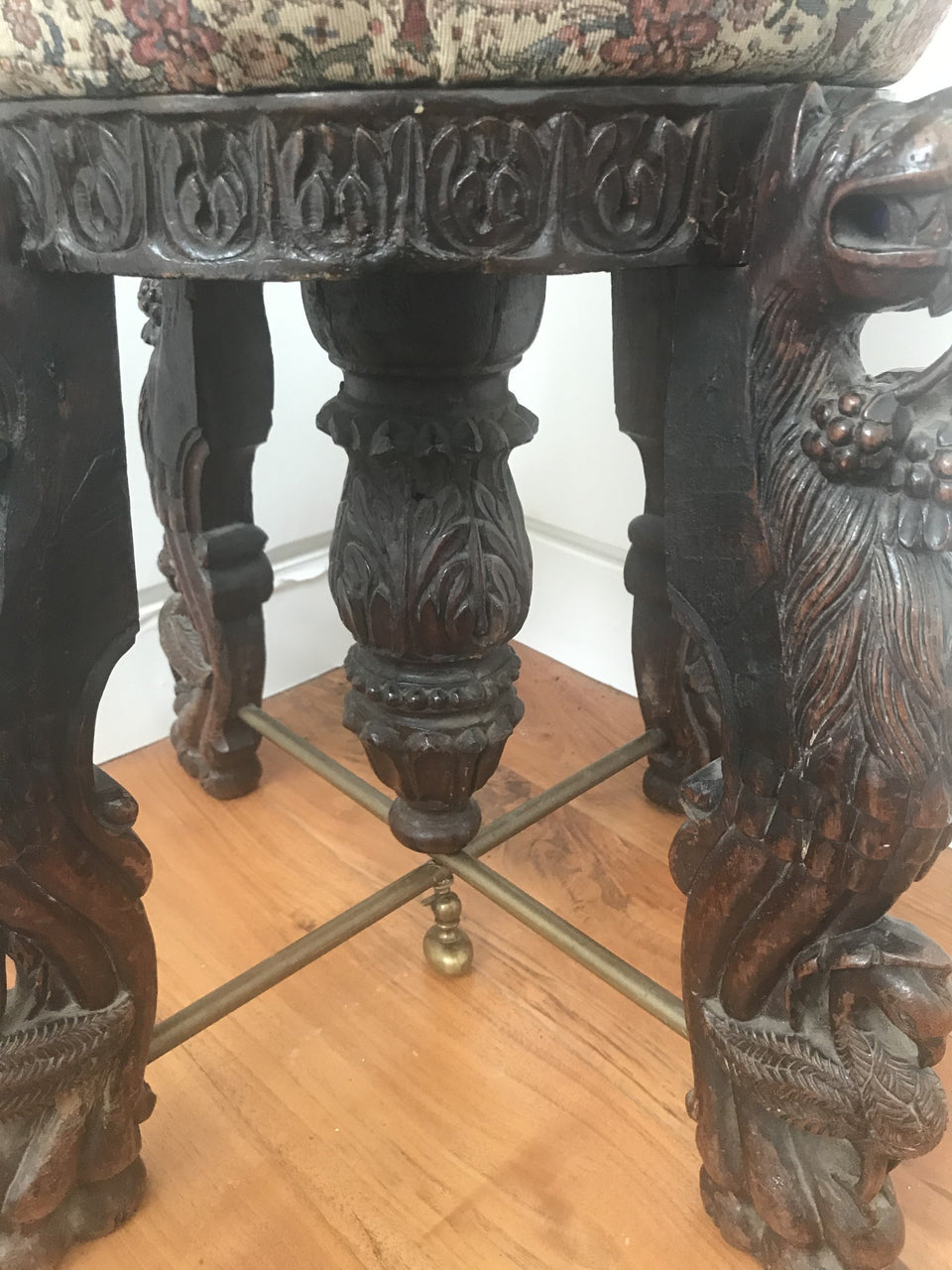 Oriental Carved Stool