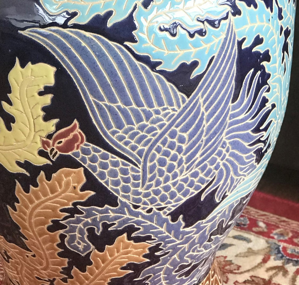 Large Oriental Porcelain Baluster Vase
